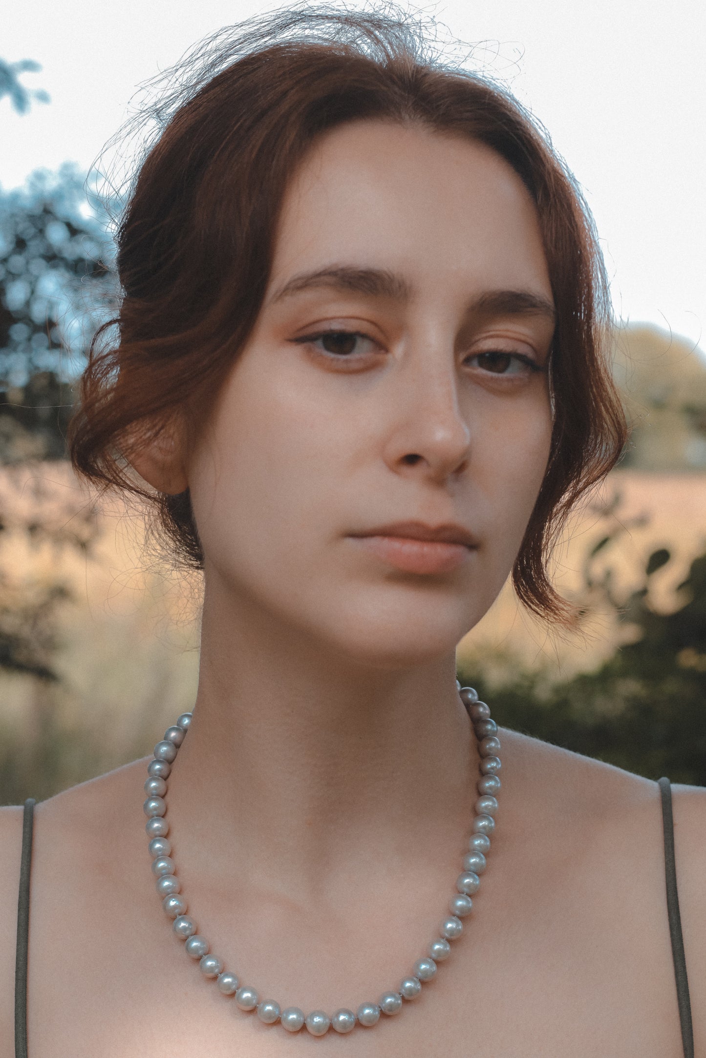Freshwater Grey Pearl Necklace