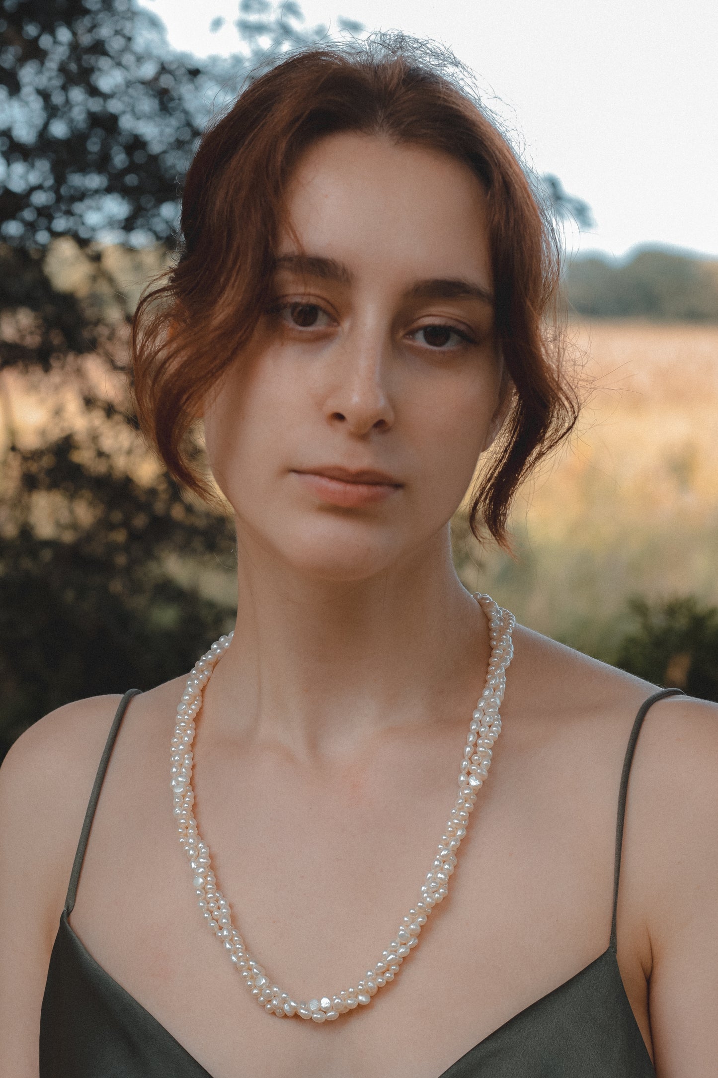 Freshwater Triple Strand Pearl Necklace