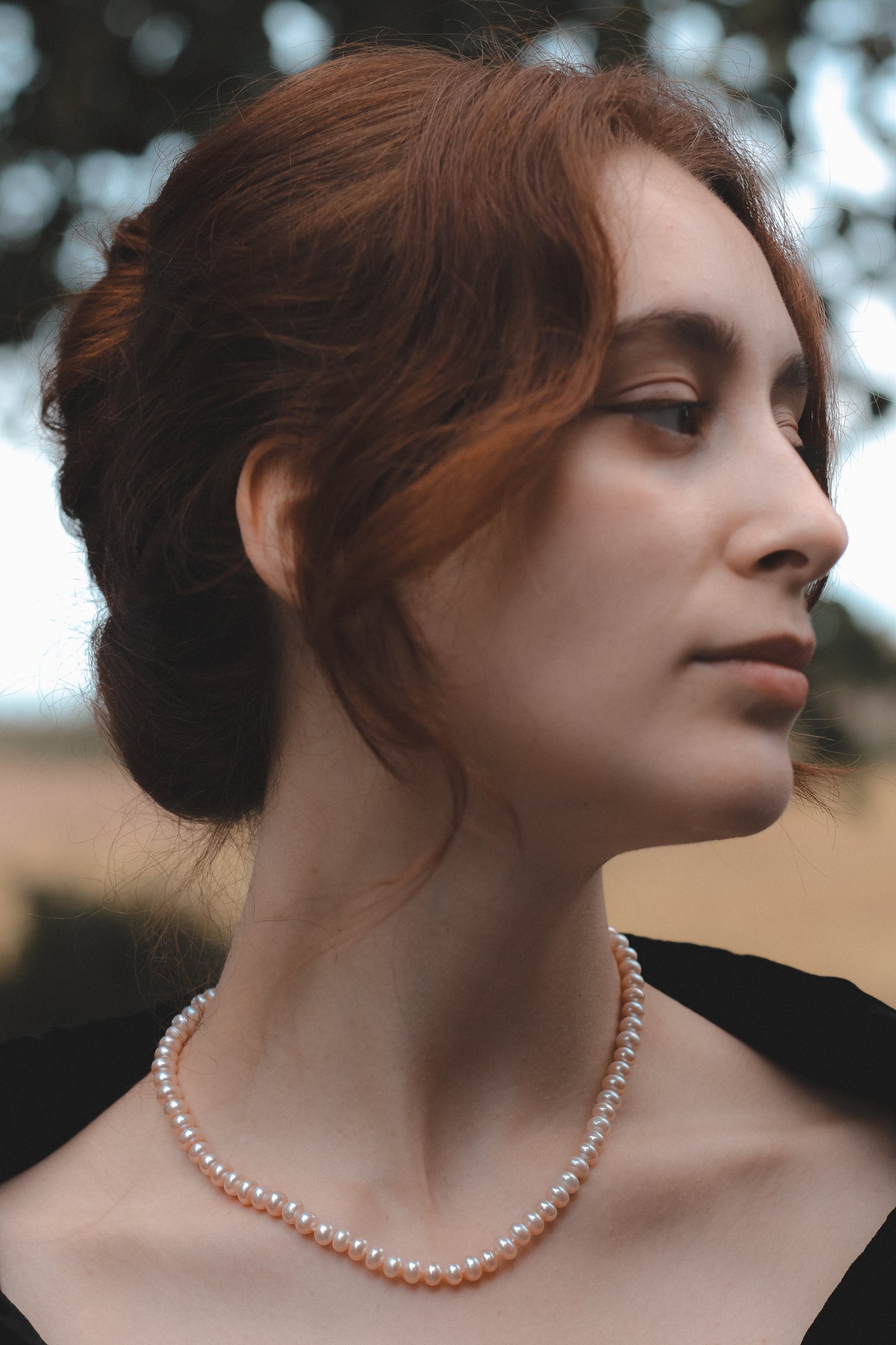 Peach Freshwater Pearl Necklace