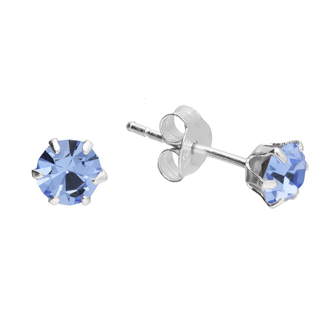 5mm Austrian crystal stud light sapphire stud