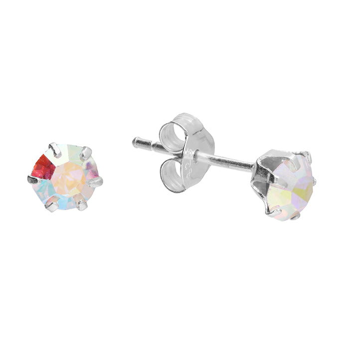 5mm Aurora borealis Austrian crystal stud