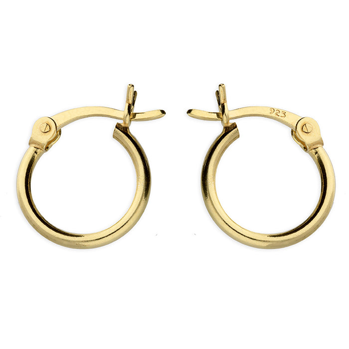 12mm Small Gold Plated Hoop