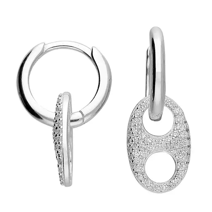 12mm Huggie with CZ Anchor