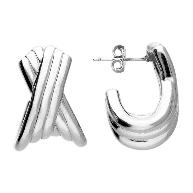 Banded Large X Shaped Stud