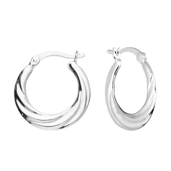 Light Bold Round Twisted Hoops