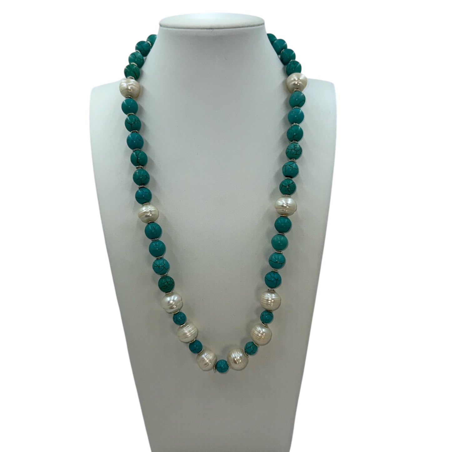 Turquoise Necklace and Freshwater Pearl Necklace