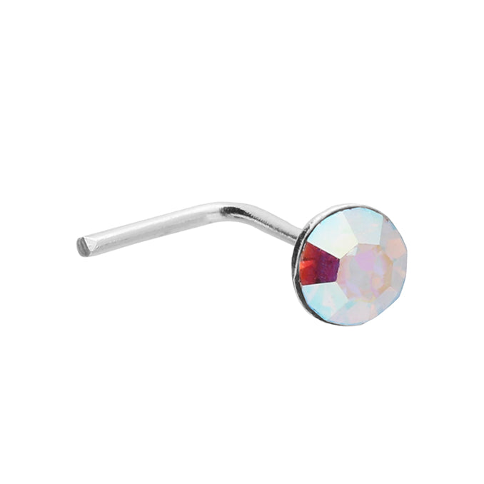Aurora Borealis Crystal Nose Stud