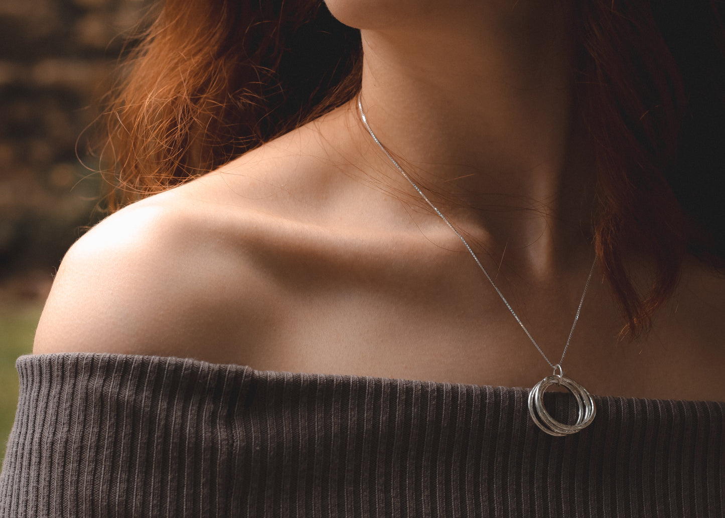 Silver Triple Ring Pendant