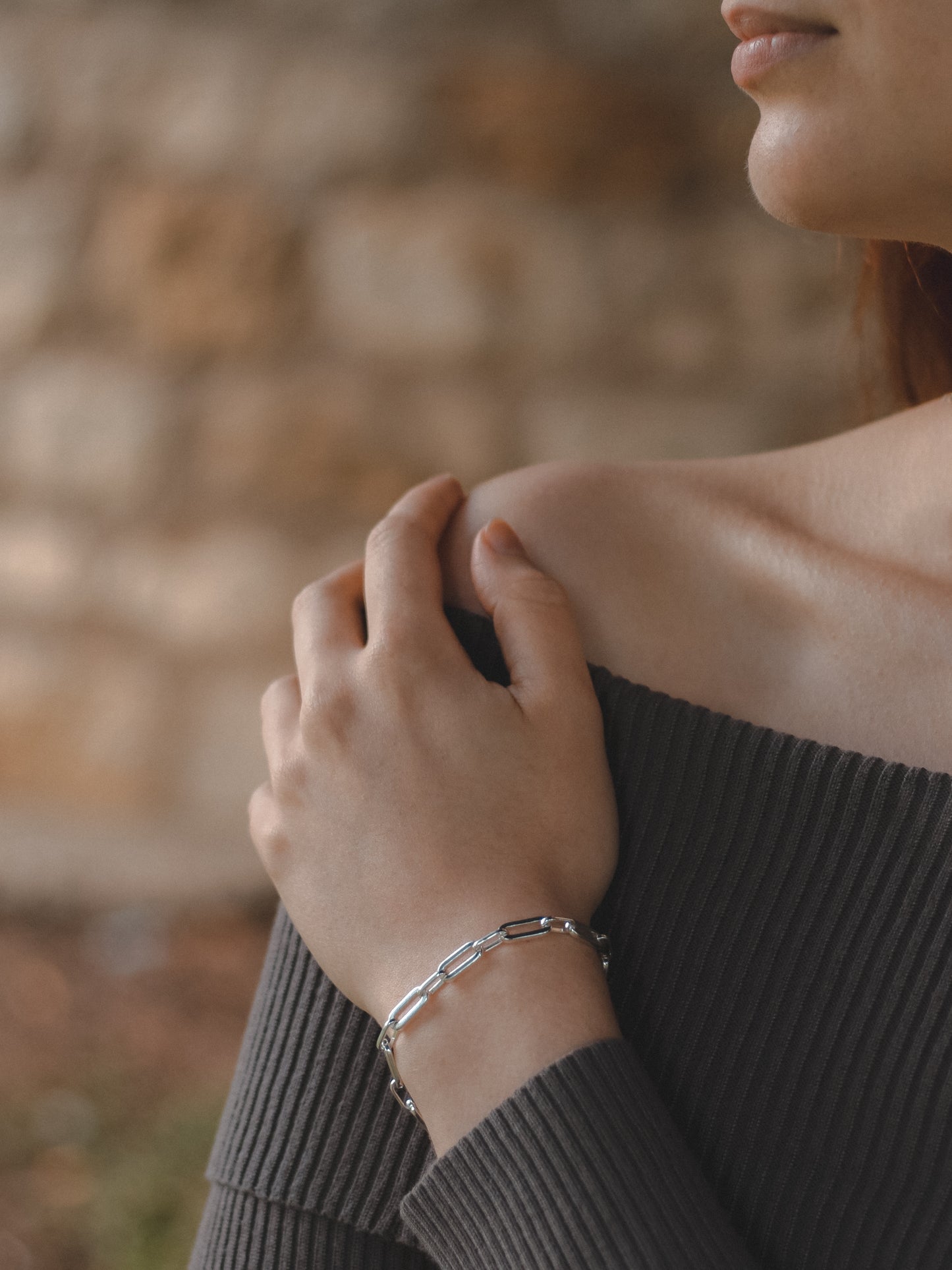 Heavy Paperclip Chain Bracelet