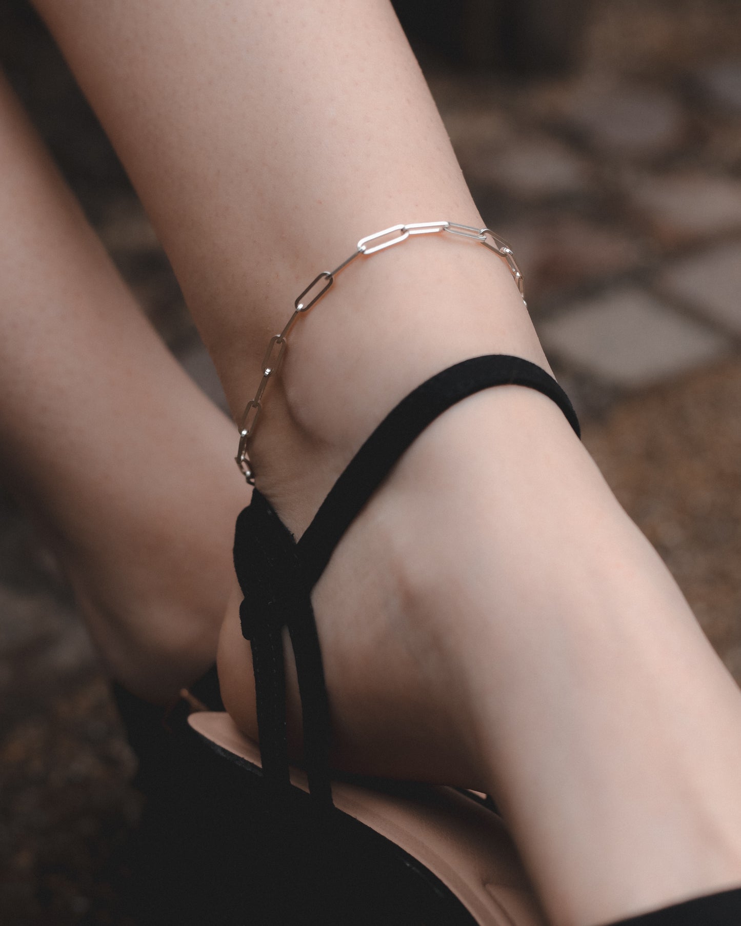 Medium Weight Paperclip Ankle Chain