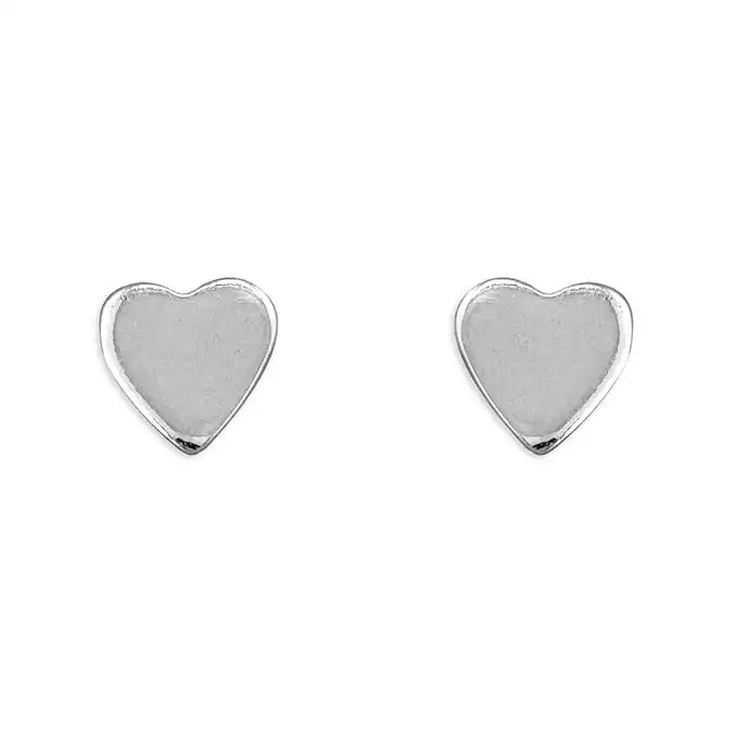 Small Flat Heart Stud