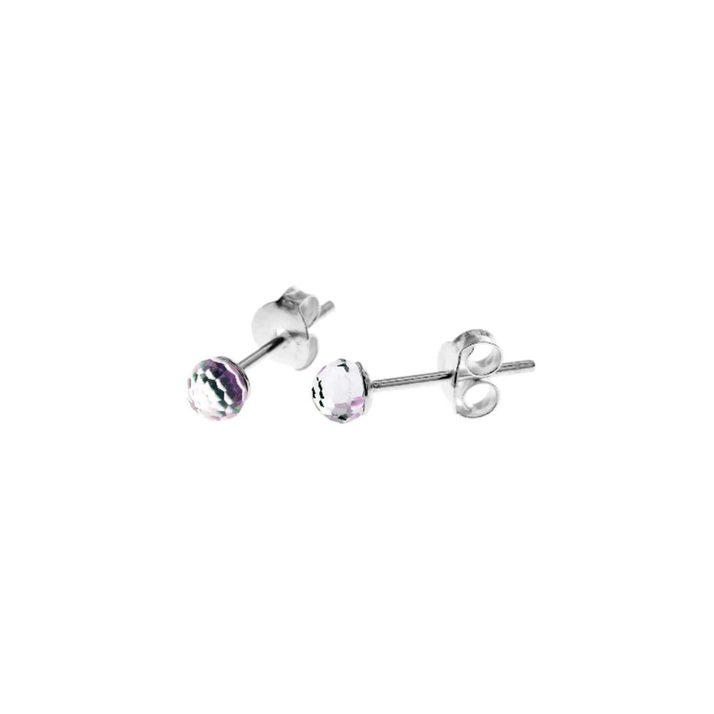 Amethyst Aurora Crystal Orb Stud