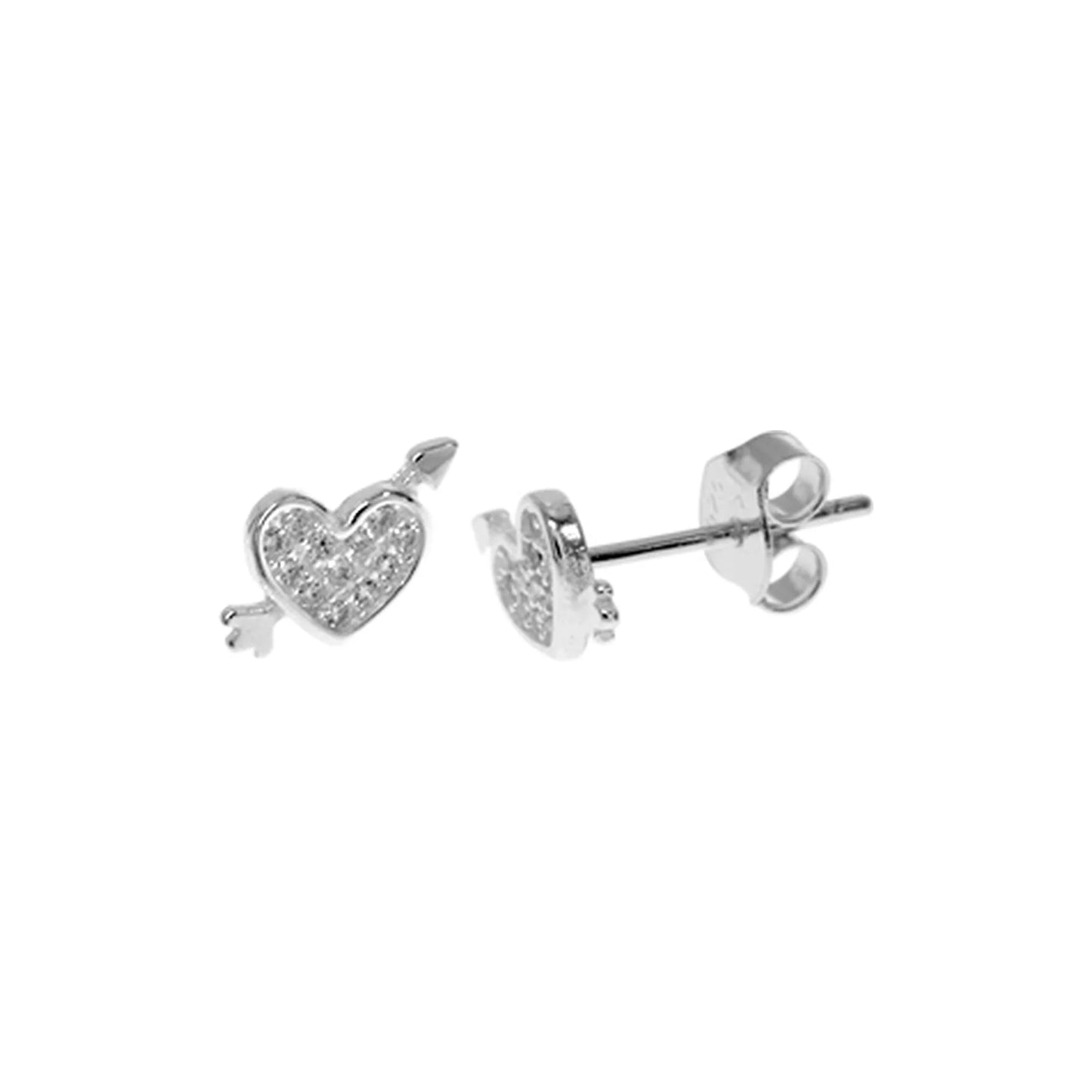 Cupid's Arrow CZ Studs