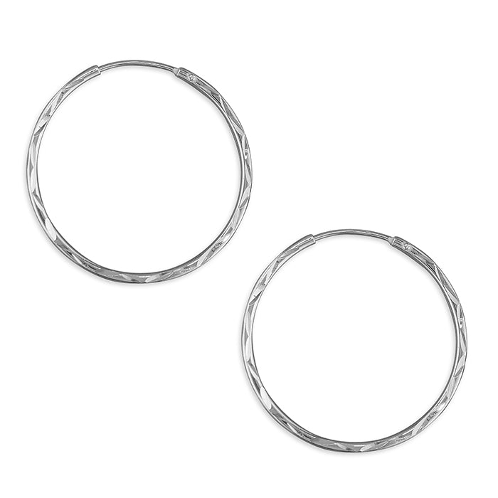 STERLING SILVER 25MM HOOP EARRING