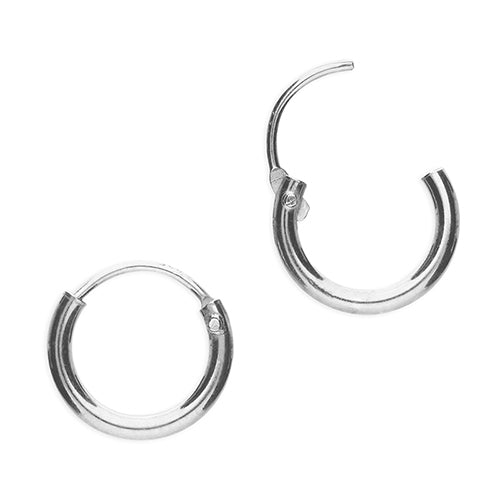 SILVER 10MM HOOP EARRING