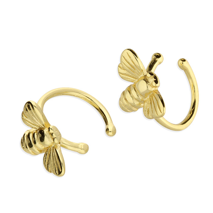 Gold Plated Bee Cuff