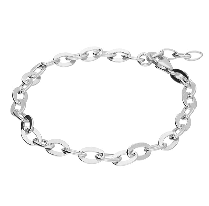extender flattened oval bracelet 18cm + 2cm