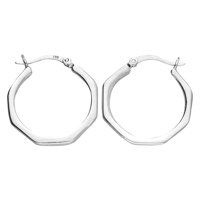 ANGLED HINGED HOOP EARRING