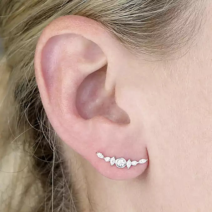 CZ Dainty Climber Stud