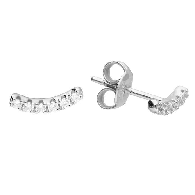 Cubic zirconia curved stud