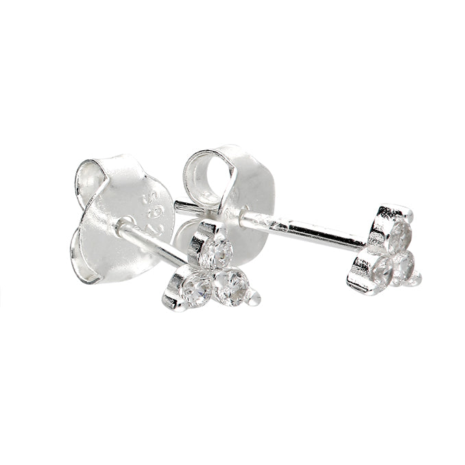 Cubic Zirconia Small Triangle Shape Stud