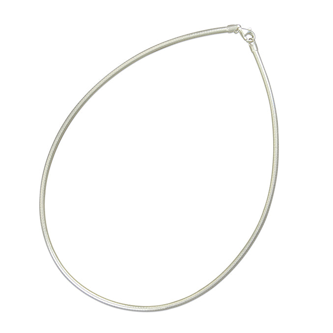 STERLING SILVER ROUND OMEGA NECKLACE