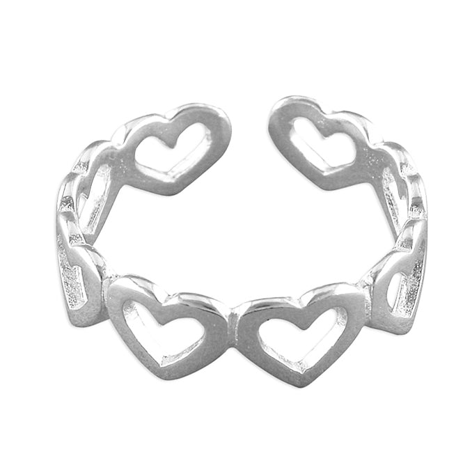 PLAIN OPEN HEART TOE RING