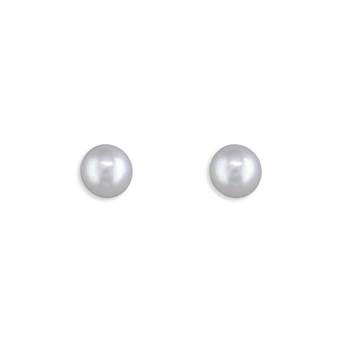SILVER SIMULATED PEARL STUD (2MM)