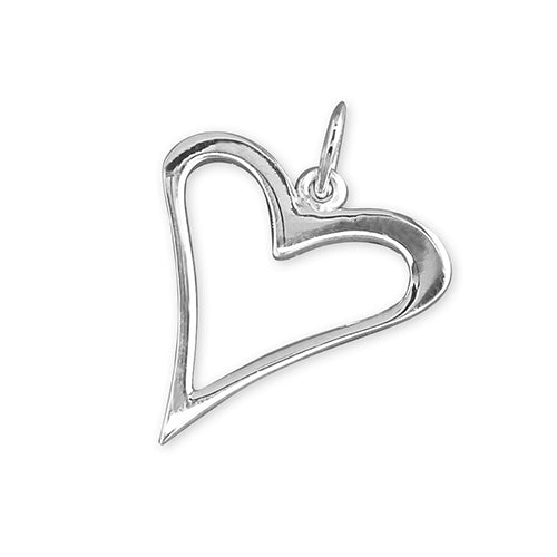 ABSTRACT OPEN HEART PENDANT AND CHAIN