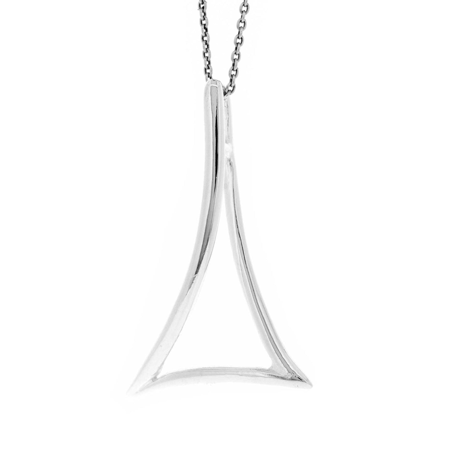 STERLING SILVER ABSTRACT TRIANGLE PENDANT