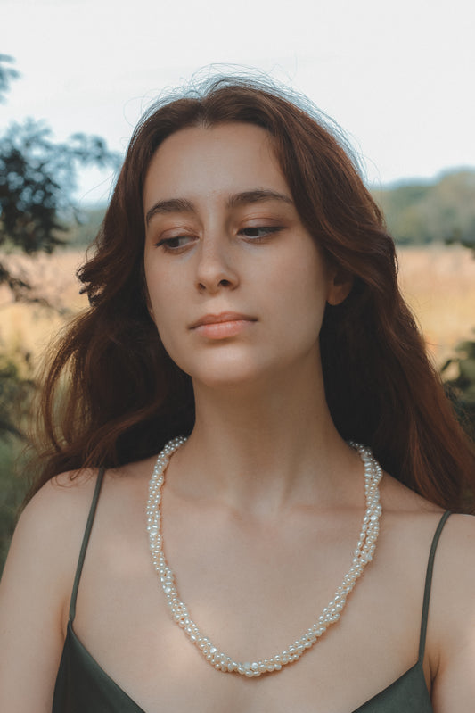 Freshwater Triple Strand Pearl Necklace