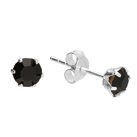 3mm Jet Austrian Crystal Stud