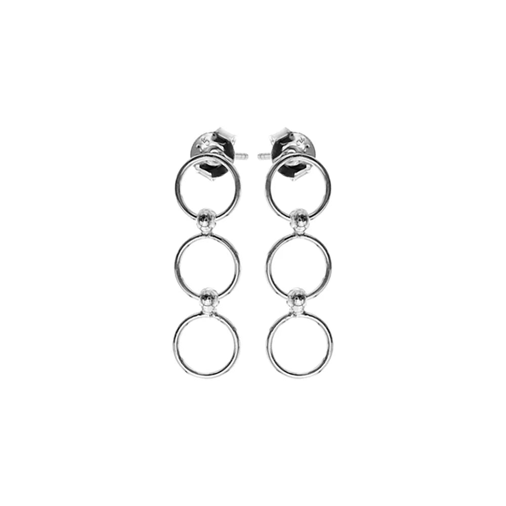 Suspended Triple Hoop Earrings