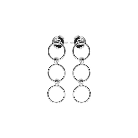 Suspended Triple Hoop Earrings
