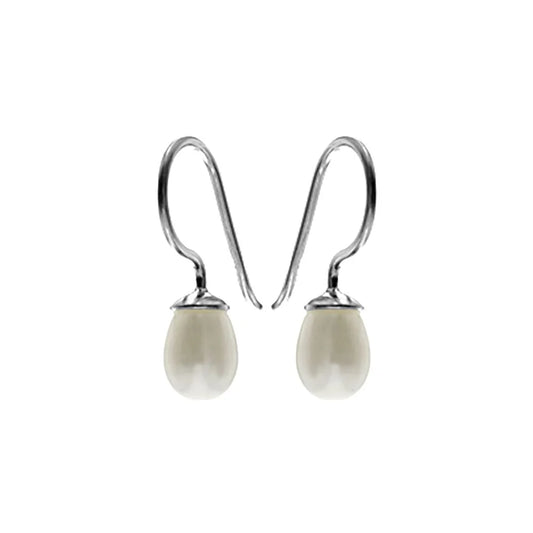 Simple Freshwater Pearl Fixed Hoop Freshwater Earring