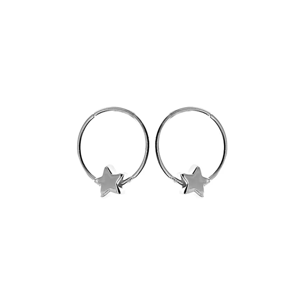 Star Hoop Earrings