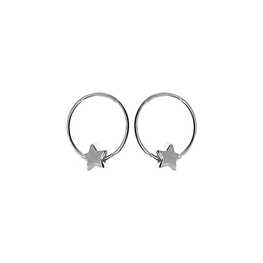 Star Hoop Earrings