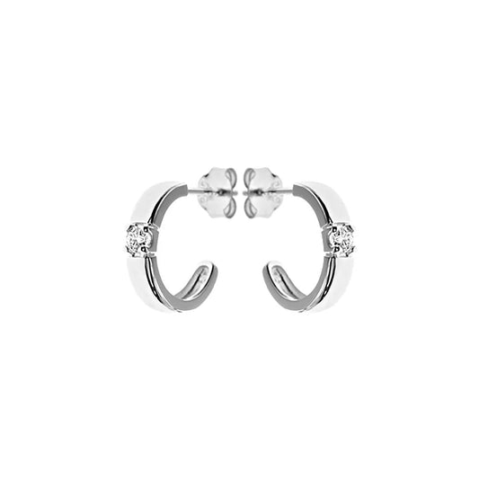Solitaire Stud Hoop