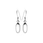 Open Oval Ribbon Drop Earrings