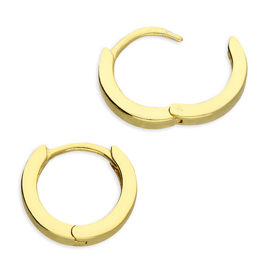 Gold Plain Huggie Hoop