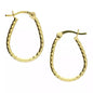 Gold Barley Twist Hoop Earrings