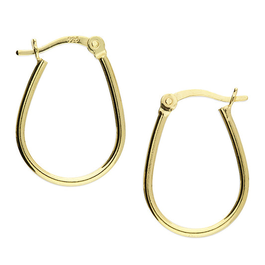 Gold Plain Hoop Earrings