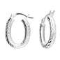 Chevron Oval Hinged Hoop