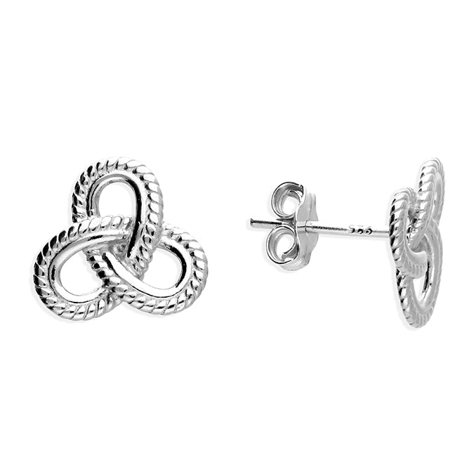 Trefoil Knott Twisted Edge Studs