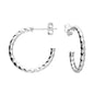 Twist Half Hoop Stud Earrings