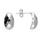 Sterling Silver Faceted Stud Earrings