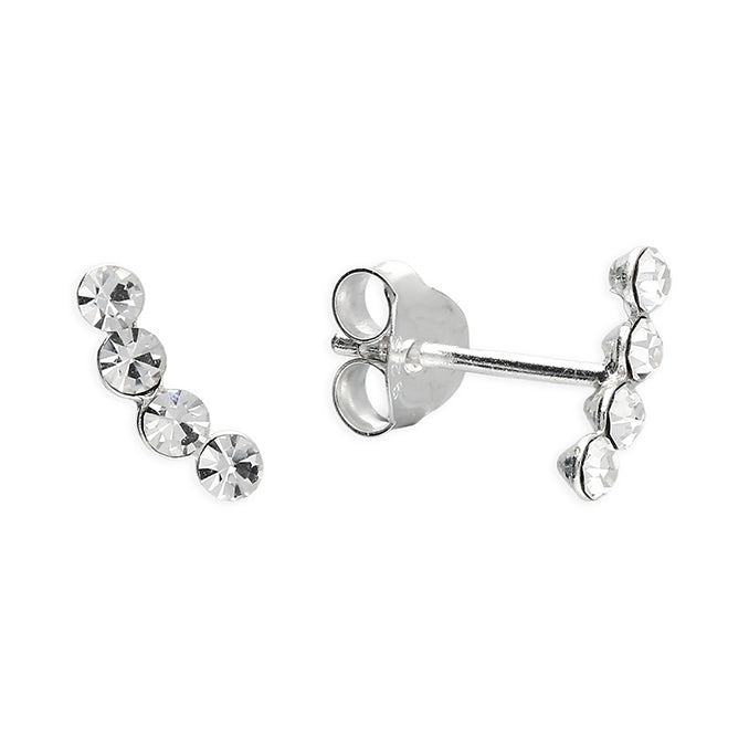 Multi Cubic Zirconia Climber Stack Stud