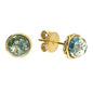 Gold Plated Blue Amber Studs