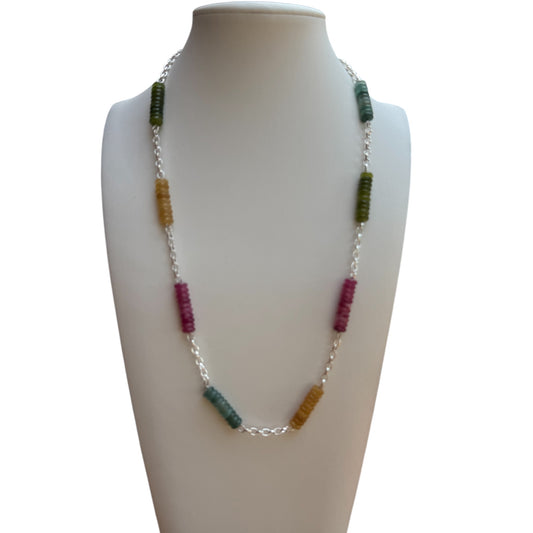 Tourmaline and Silver Necklace