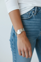 Silver Hammered Medium Cuff